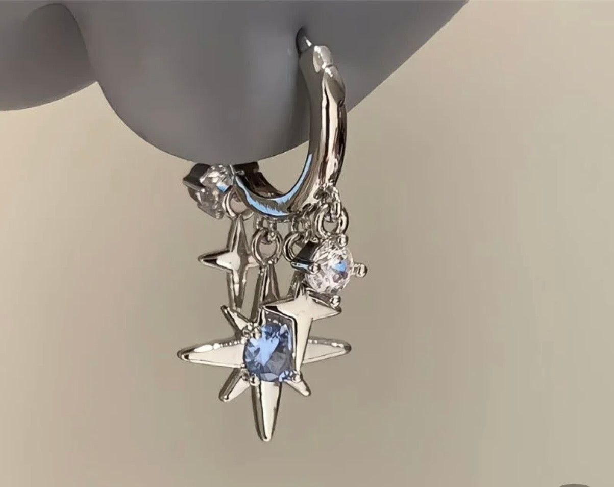 Starlight Charm Hoop Earrings